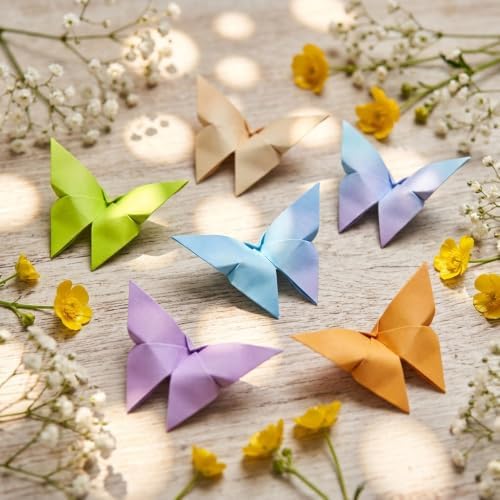 200 Sheets Origami Paper 6" x 6", 10 Colors Macaron Square Origami Paper Kit, Square Craft for Crafts Projects Scrapbook Decor