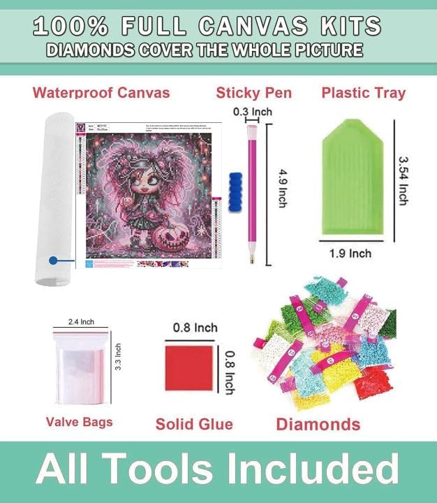 Lophomie Diamond Art Kits for Adults, 5D Halloween Diamond Painting Kits