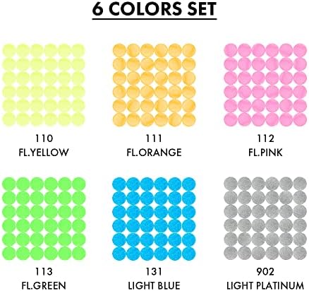 Kuretake CLEAN COLOR DOT Single Hightlight 6 colors set, Flexible dot tip marker, for Journals, Crafts, Illustration, Lettering, Planners, for Adult, Kids, Made in Japan