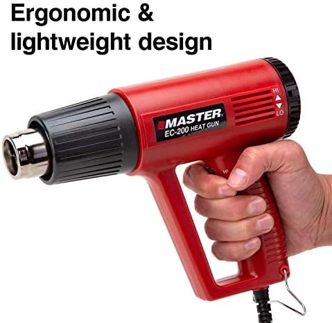 Master Appliance EC-200 Variable Temperature Heat Gun, Hot Air Gun, 120V, 10 Amps, 1200W, for shrink wrap, wire connectors, shrink tubing, crafts, stripping paint