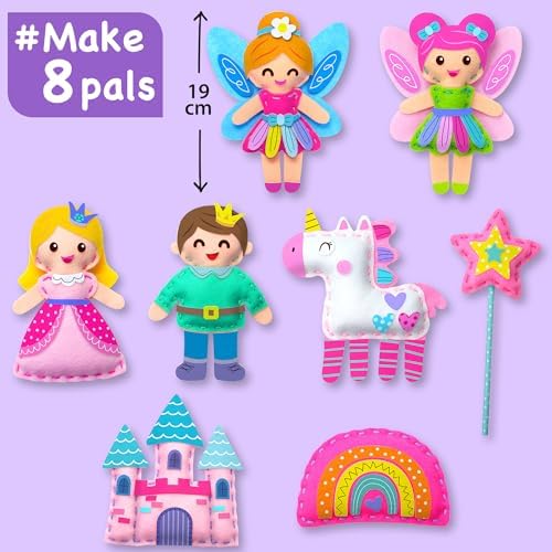 EZCRA Fairy Sewing Kit for Kids Ages 4-8 - 8 Felt DIY Projects