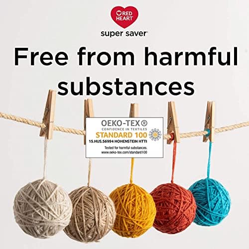 Red Heart Super Saver Jumbo Yarn for Crocheting, Newspaper Stripe, 2-Pack