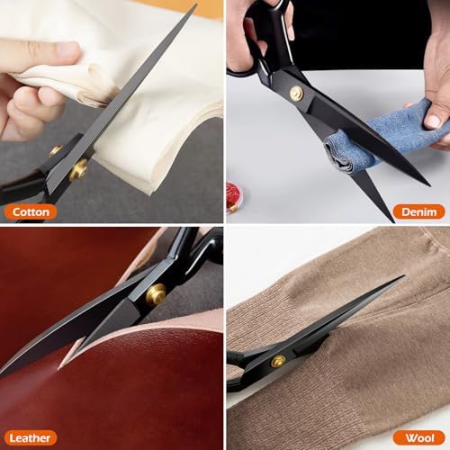 Fabric Scissors Professional, 8" Heavy Duty Sewing Scissor for Fabric Cutting, Tailor Sharp Sewing Shears for Cutting Leather craft Home Office Students Artists Dressmakers
