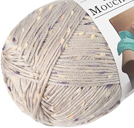 Loops & Threads Flecks Yarn - Yarn for Knitting, Crochet, Weaving, and Arts & Crafts - Silver, Acrylic Blend, 6.53 oz