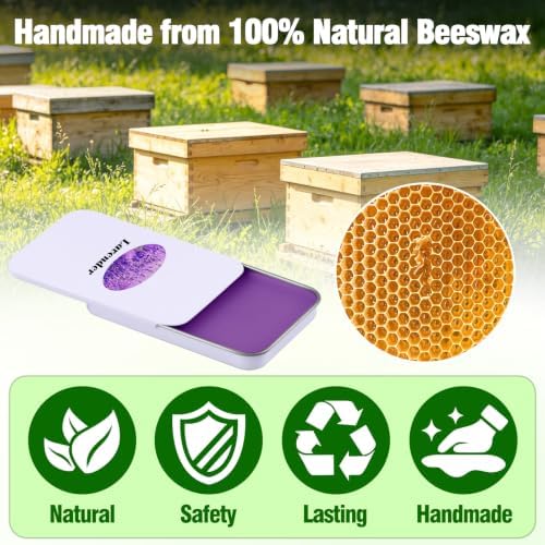 Scented Diamond Painting Wax, Handmade Natural Beeswax for Diamond Art Painting Pen, Long-Lasting Stickiness No Residue Drill Wax with Picker Tool, Diamond Art Accessories and Tools (Lavender)