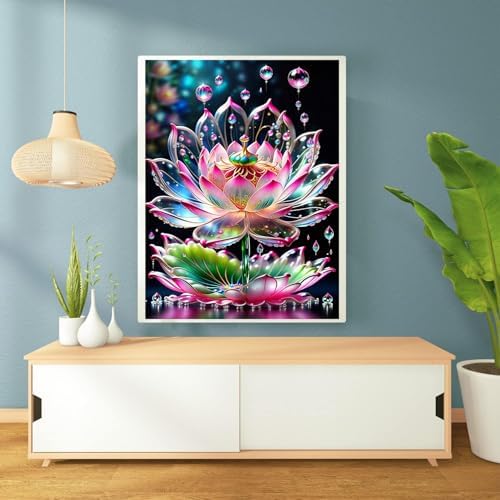 Axquilon Lotus Diamond Art Kits for Adults 12x16inch