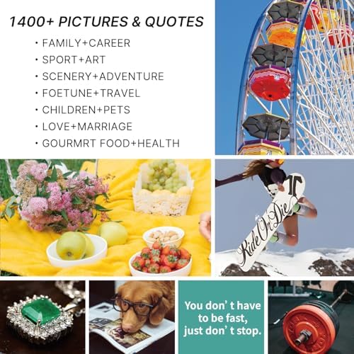 emmoolife Vision Board Book for Black Women, Vision Board Kit 1400+ Inspirational Pictures Quotes & Stickers, Magazine for Vision Board & Collage Book, Realize Dreams & Create Life Goals
