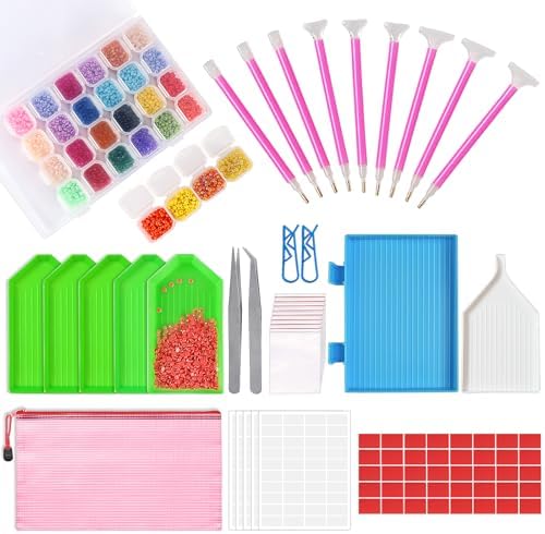 OUTUXED Diamond Painting Tools Accessories 117 Pcs Kit Embroidery Art Craft