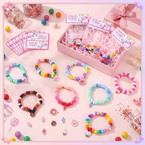 Soulchen 1102 Pcs/24 Sets Candyland Beads Bracelets Craft Candy Sweet Donut
