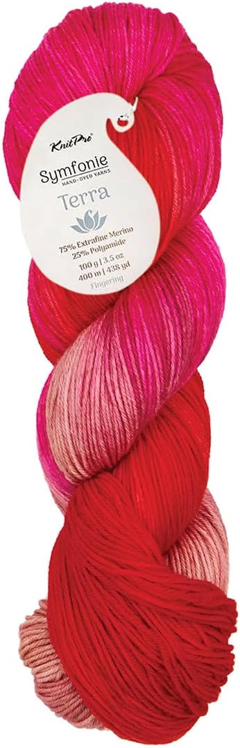KnitPro Symfonie Fingering Weight Merino Wool Yarn 100g, Rhubarb