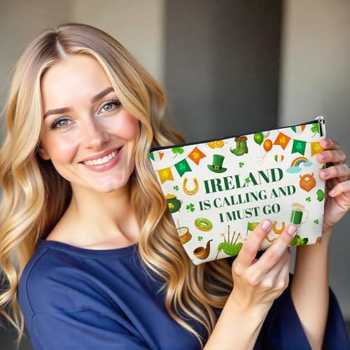 Ireland Gifts Makeup Bag for Women, City Themed Organizer