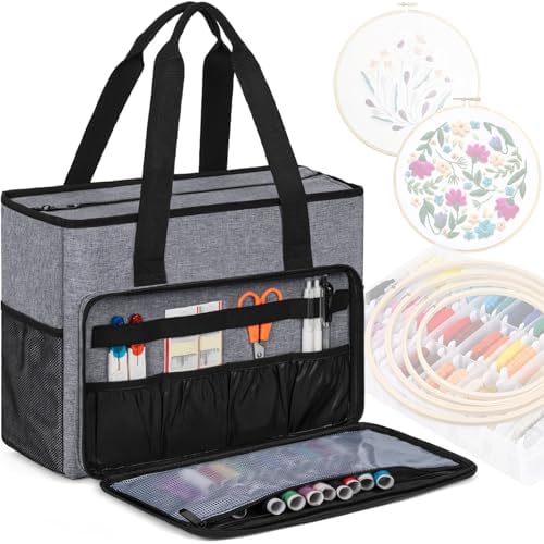 GMAK Embroidery Storage Bag, Embroidery Project Storage Carrying Tote Bag