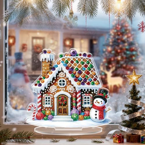 ARPADAMO Christmas Diamond Art Kits for Adults,Candy House Diamond Painting