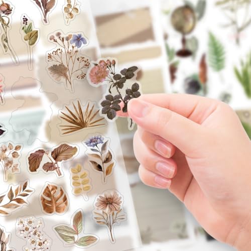 Scrapbook Supplies Kit, 24 Sheets 500+ Scrapbook Craft Paper & Vintage Stickers All-in-One Junk Journaling Set(Vintage)