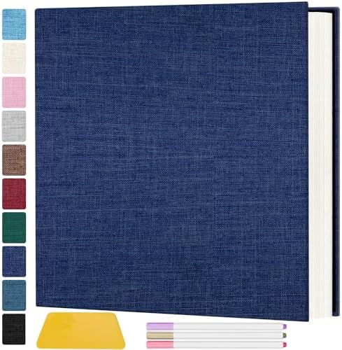 Zesthouse Photo Album Self Adhesive Pages, 60 Pages Magnetic Scrapbook Albums with Sticky Page, Photos Album Holds 8x10 & 5X7 & 4x6 & 6x8 & 3x5, Large Picture Book Ideal Gift for Family Wedding Baby