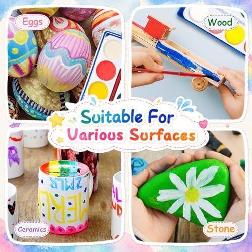 72 Pack Watercolor Paint Set, 12 Colors Water Paint Bulk for Kids