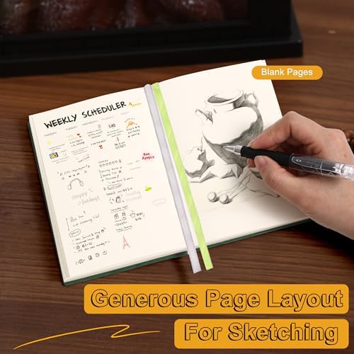 Thick Blank Journal Notebook 400 Pages 3.9 × 5.5 No Lines Soft Leather Pocket Blank Notebook for Women Drawing Book Memo Writing Sketch Diary Notebook Upgrade Page (dark green)