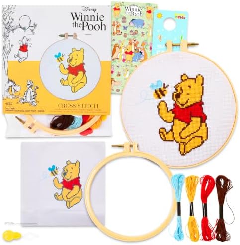 Winnie the Pooh Cross Stitch Starter Kit Set - Bundle Disney Embroidery