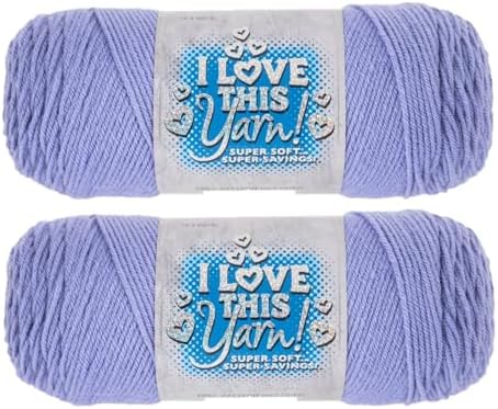 Hobby Lobby I Love This Yarn, 100% Acrylic, 280 Periwinkle, Set of 2