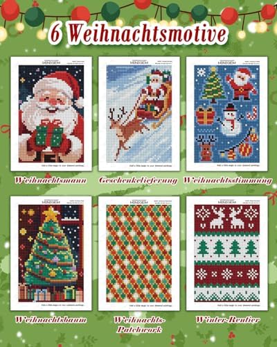 forever young Christmas Small Diamond Art Kits, 5x7 Inch Canvas