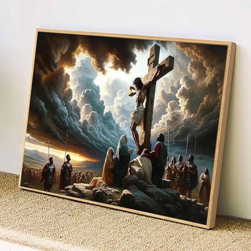 Jesus Paint by Numbers Kit for Adults Framed Canvas, Frameworkless