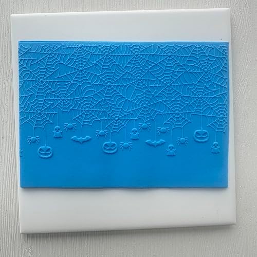 Halloween Polymer Clay Texture Sheets Mats for Polymer Clay Earrings Making Spider Web Texture Impressions DIY Tools for Pottery Earrings Jewelry Making DIY Craft Supply