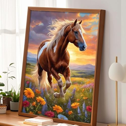 Alptiny Running Horse Paint by Numbers Kit for Adults Beginner, 16x20 Inch