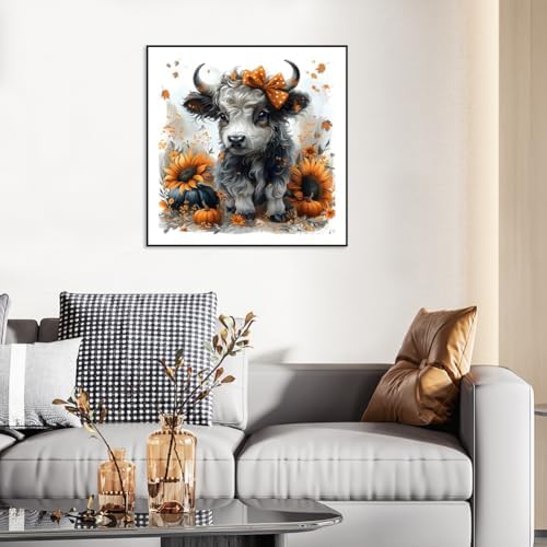 Domnpes Cow Diamond Art, Diamond Painting Kit for Adults