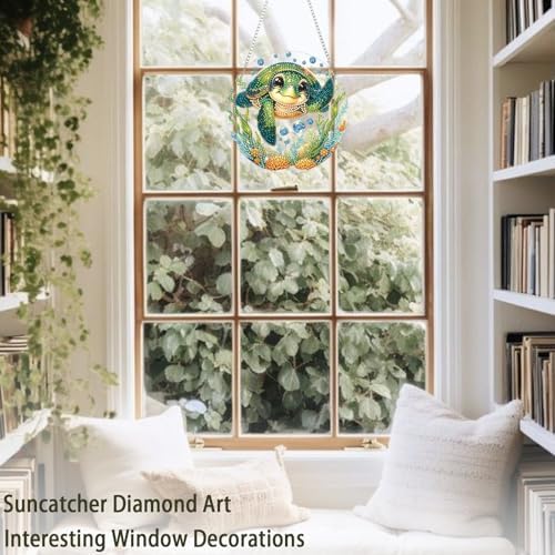 AIBOERL Sea Turtle Diamond Art Kits for Adults, Acrylic Hanging Suncatcher