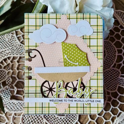 Patchwork Stroller Clouds Metal Cutting Dies for Card Making