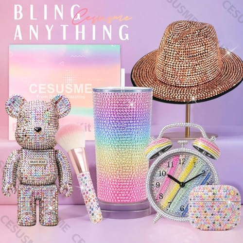 28000 Pcs Color Rhinestones Bedazzling Kit, Copper Resin Gems for Crafts