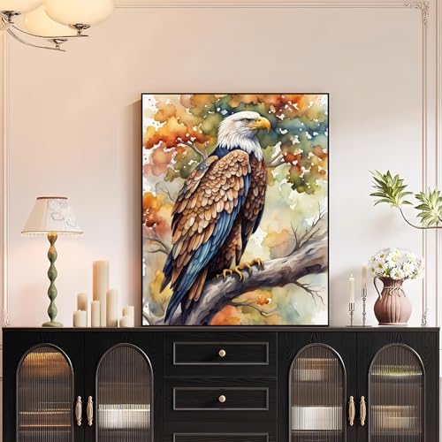 XTCIXAL Paint by Numbers Kit for Adults, Eagle - 16X20 Inch