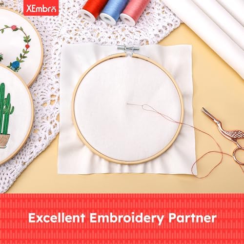 12 PCS Natural Cotton Embroidery Fabric, Pre-Cut White Embroidery Cloth Fabric Squares for Embroidery Garment Craft (7.8 x 7.8 Inch)