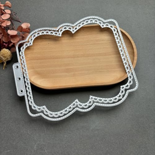 LZBRDY Vintage Charm Lace Frame Die-Cut - Carbon Steel Crafting Dies for Scrapbooking, Card Making, Greeting Cards and Journaling Supplies (Special Type Loose Leaf 6.9 x 5.7 in)