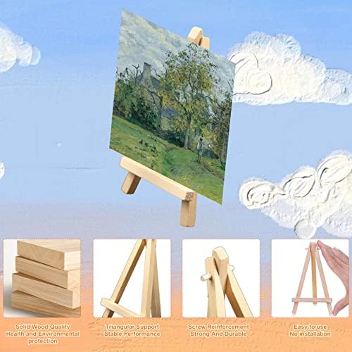 Mini Canvas Paint and Easel 24 Set Art Painting Kits Craft Gift