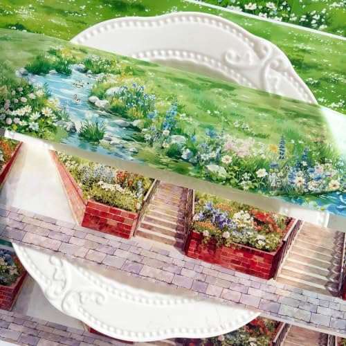 PET Tape Stickers for Journaling Supplies, Plant Stickers for Scrapbooking