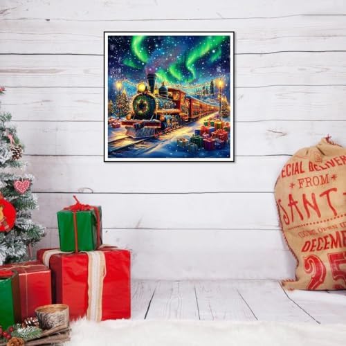 ijbnhd Christmas Train Diamond Art Kits for Adults Christmas
