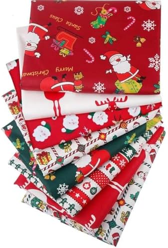 Aubliss 8pcs Fat Quarter Fabric Bundles (100% Cotton - 20'' x 20'')