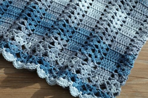 Fine Knitted and Crocheted Cotton Yarn, 100% Long Staple Cotton Yarn Multicolour Gradient Yarn, Infant Sports, 2 Packages 100 g/3.52 oz (50 g/162 yds per Strand) - sc09