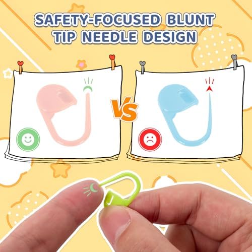 LKbeuuu 200 Pcs Locking Stitch Markers Set, Comes with a Storage Case