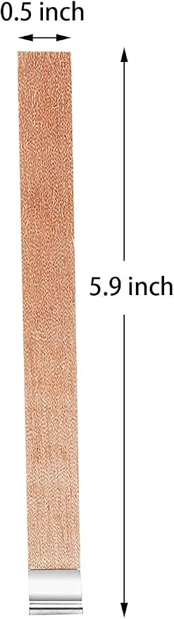PXBBZDQ Wooden Candle Wicks Long Crackling Wood Wicks for Candles Making 50 Sets