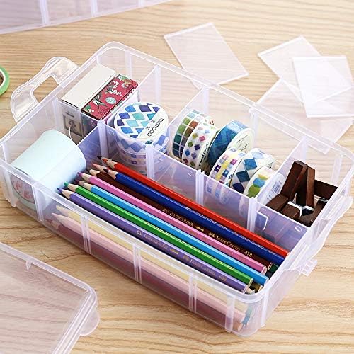 Sooyee 6 Layers Stackable Storage Container 60 Adjustable Compartments