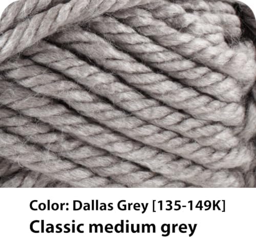 Lion Brand Yarn Hometown Yarn, Super-Bulky Yarn for Knitting, Crocheting, and Crafting, 1 Pack, Gray
