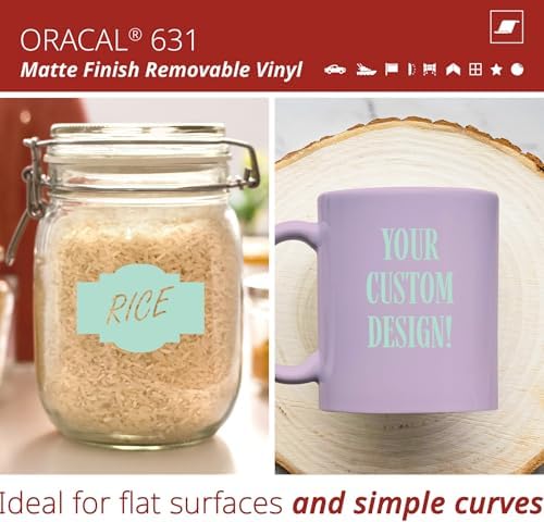 ORACAL 631 Matte Beach House Vinyl Durable Roll Easy to Weed Permanent Adhesive Craft Vinyl for Plotting Machines, Decals & DIY Projects 12” x 10ft