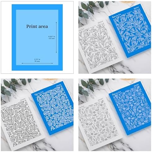 Leaf Silk Screen Stencils for Polymer Clay, 3 PCS Umbel Leaf Pattern Silkscreen for Polymer Clay Earring Making, Reusable Silk Screen Stencils for Polymer Clay SSCMB-57