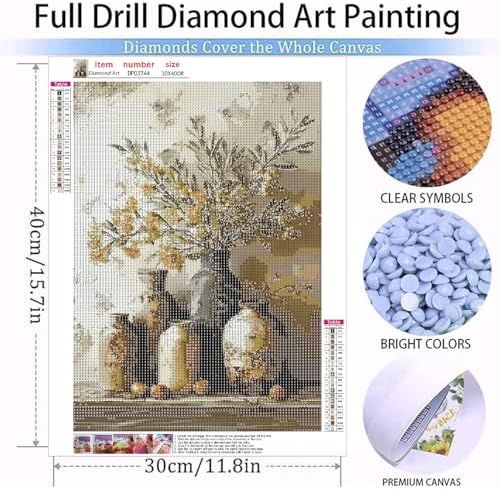Olive Blossom Diamond Art Kits for Adults Diamond Painting Kits 12X16inch