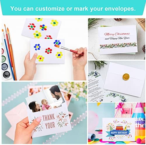 90 Packs A1 Envelopes, 3.625x5.125" Envelopes White, Small Envelope RSVP Envelope, Self Seal for Weddings, Photos, Postcards, Greeting Cards, Mailing