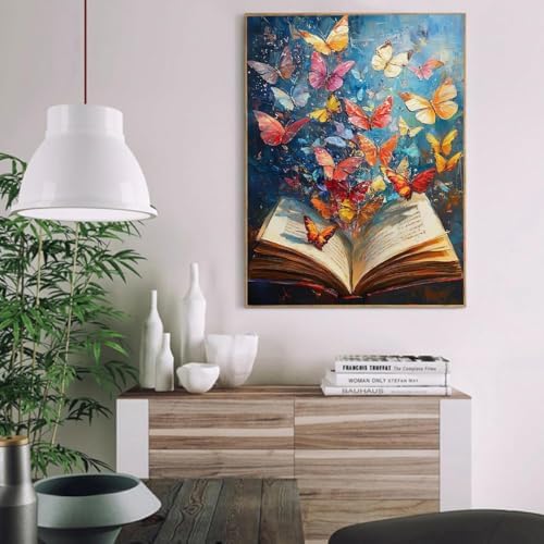 AIBOERL Paint by Numbers Kit for Adults Beginner,Butterfly Book, 12X16In