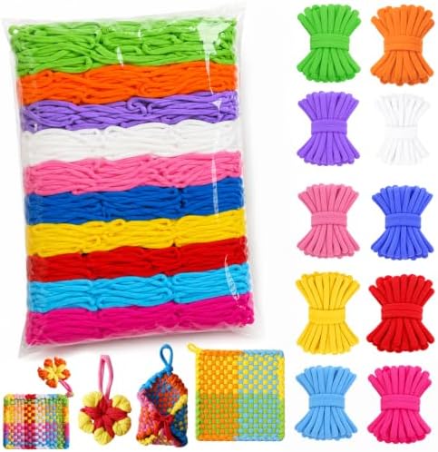 1000 Pcs Potholder Loops, Weaving Loom Refill Loops for 7" Loom