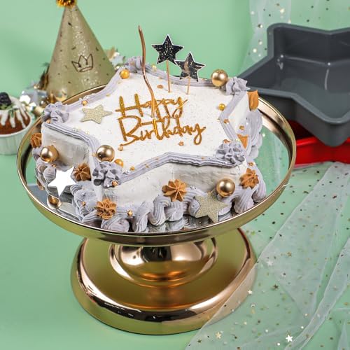 Webake 2Pcs Silicone Star Cake Pan 10 Inch Large Nonstick Star Shaped Cake Mold for Baking, Birthday, BPA Free